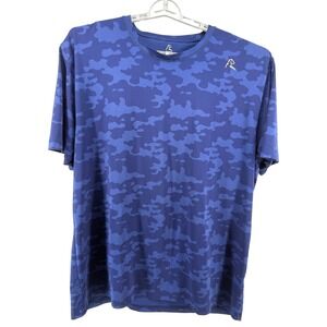 Rhoback Blitz Tech Tee Mens XXXL Blue Camo Performance T Shirt - Flaws